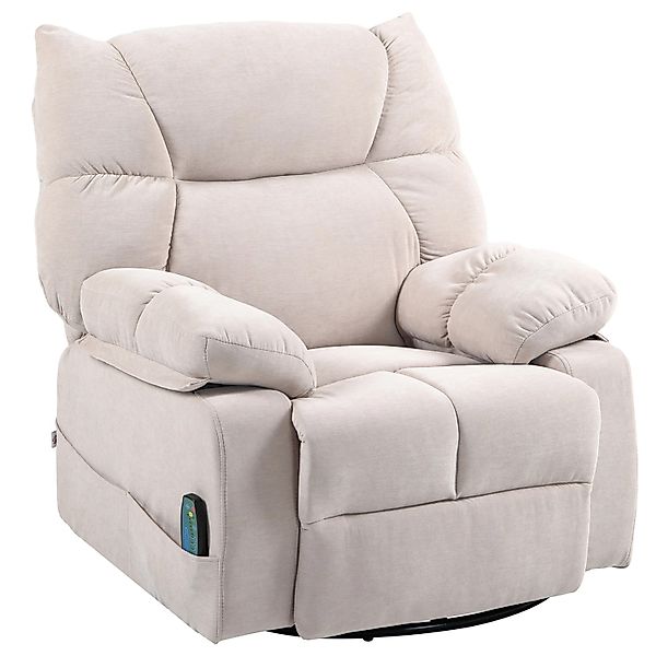 HOMCOM Relaxsessel mit Massagefunktion Elektrisch Drehbar mit Federsystem B günstig online kaufen