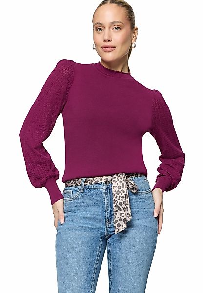 Zero Strickpullover "Damen mit Puffärmeln" 1 Plain/ ohne Details günstig online kaufen