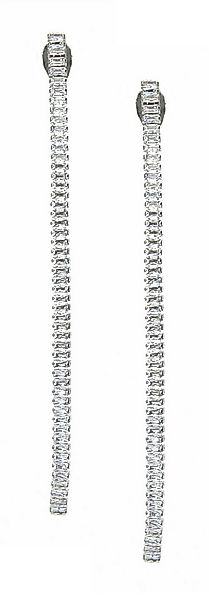 Ella Jonte Paar Ohrclips, lange Strass Glitzer Ohrringe gold oder silber günstig online kaufen