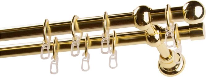 GARESA Gardinenstange "ANDREA" Ø 20 mm 2 läufig-läufig Wunschmaßlänge Vorha günstig online kaufen