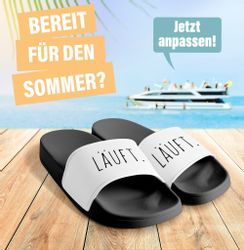 MoonWorks Badeschlappen Unisex mit Aufdruck Läuft günstig online kaufen