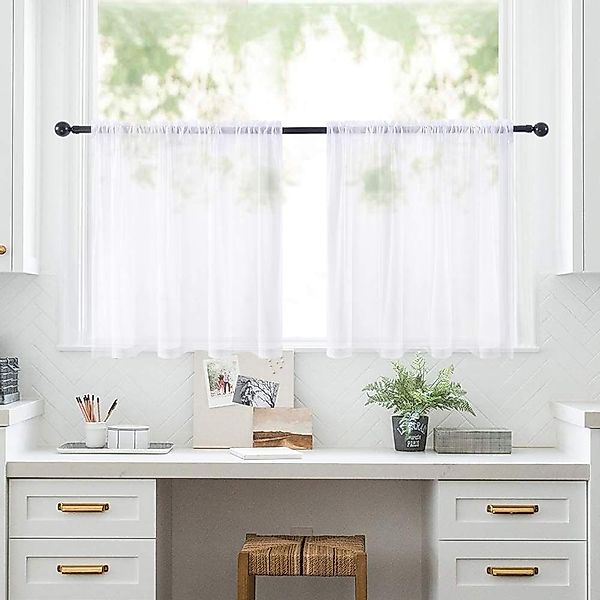 Jibenhome Scheibengardine Bistrogardine,Kurzgardine,Voile Gardinen, (1 St), günstig online kaufen
