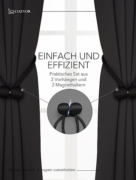 Cozyor Vorhang Set mit 2x Gardine günstig online kaufen