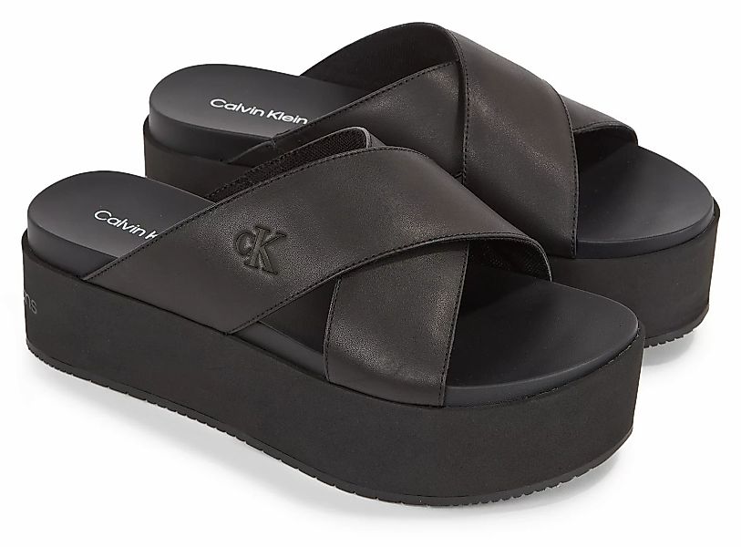 Calvin Klein Jeans  Pantoffeln FLATFORM CROSS MG UC günstig online kaufen