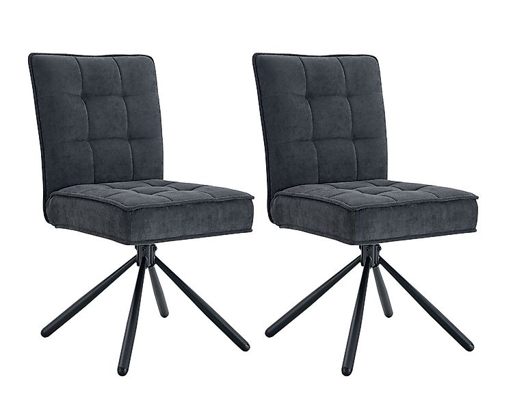 Duo Collection Polsterstuhl Esszimmerstuhl Nola (2er Set), Kord-Bezug, mit günstig online kaufen