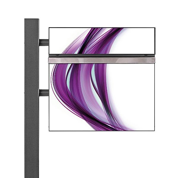 Banjado Standbriefkasten Anthrazit 45x120x16.5cm Groß Inkl. Montagematerial günstig online kaufen