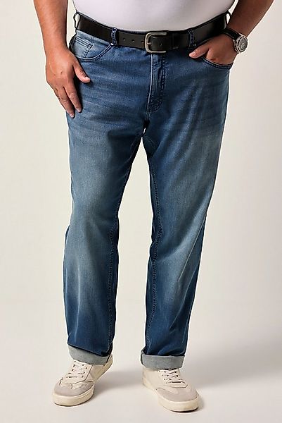 Men Plus 5-Pocket-Jeans Jeans Bauchfit tapered Loose Fit Elastikbund günstig online kaufen