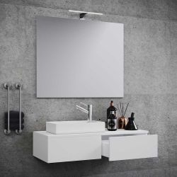 Bad Set 2-teilig Weiß für die Wandmontage 35 cm tief (zweiteilig) günstig online kaufen