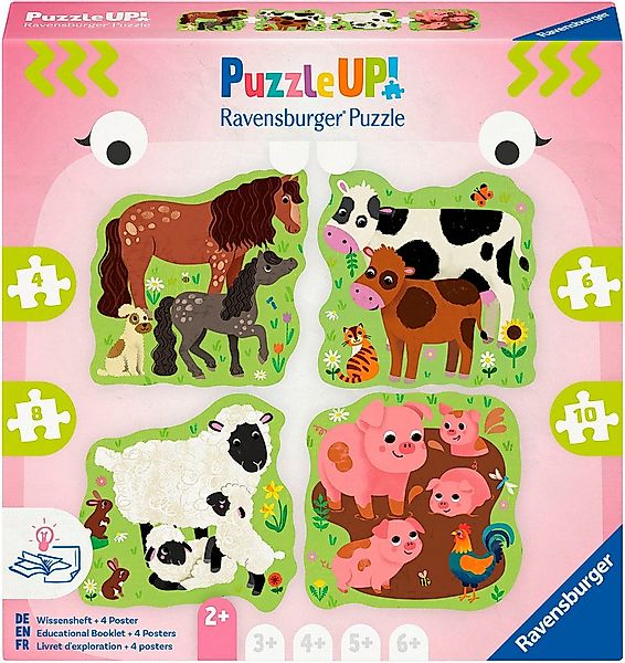 Ravensburger Puzzle PuzzleUP!, Bauernhoftiere, 28 Puzzleteile, Made in Euro günstig online kaufen