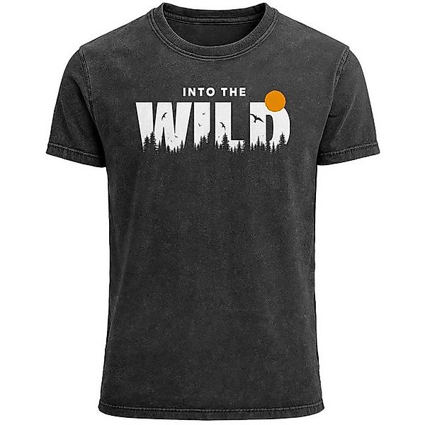 Neverless Print-Shirt Herren Vintage Shirt Into the Wild Printshirt Grafiks günstig online kaufen