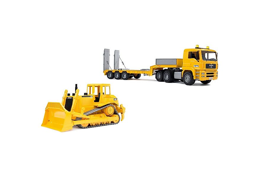 Bruder® Spielzeug-LKW bruder MAN TGA Tieflader mit Cat Bulldozer günstig online kaufen