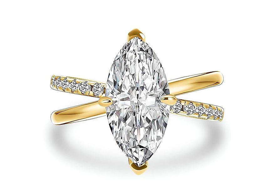 Jumpeak Diamantring Diamant Ring Damen, Labordiamant 3 Karat, Eheringe, Ver günstig online kaufen