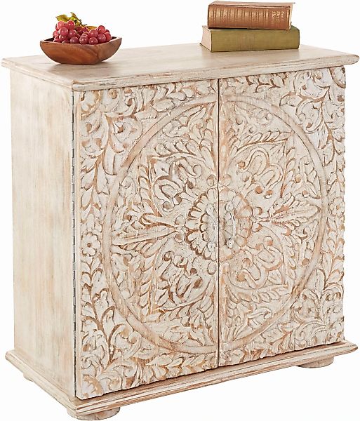Home affaire Kommode "Sideboard mit 2 Türen, Breite/Höhe: 75/75 cm" Fronten günstig online kaufen