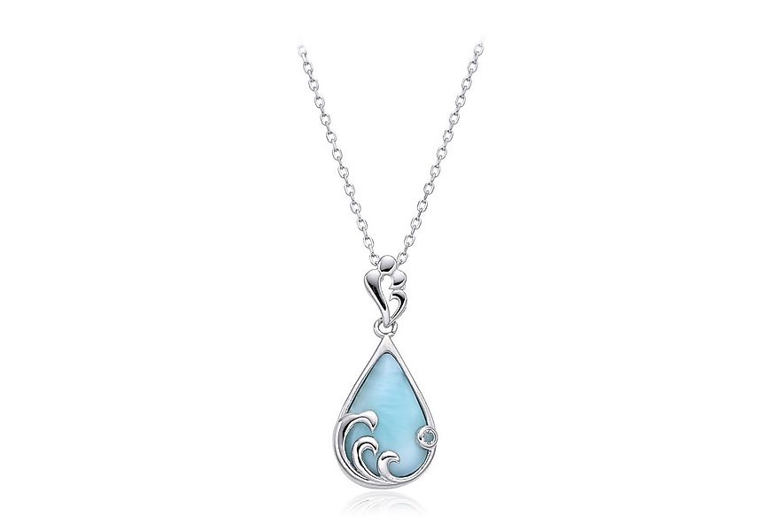 Cavill Silberkette Cavill Larimar Tropfen 4,46 ct mit 0,03 ct Topas, Silber günstig online kaufen