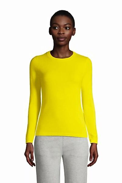 Kaschmir-Pullover mit rundem Ausschnitt, Damen, Größe: S Normal, Grün, by L günstig online kaufen