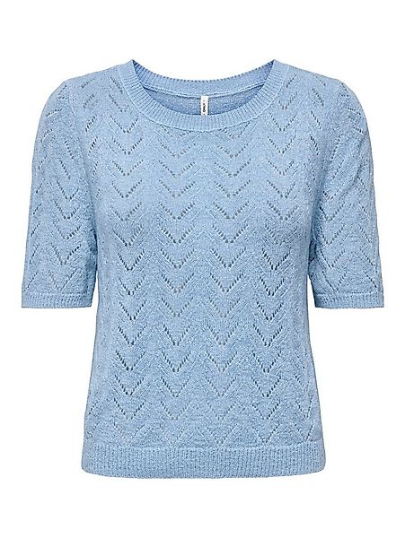 ONLY Kurzarmpullover ONLSUNNY SS O-NECK KNT Kunstfaser, regular fit, Rundha günstig online kaufen