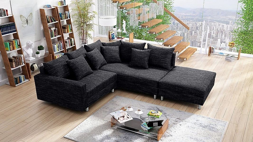 Küchen-Preisbombe Sofa Wohnlandschaft Couch Ecksofa Eckcouch Gewebestoff sc günstig online kaufen