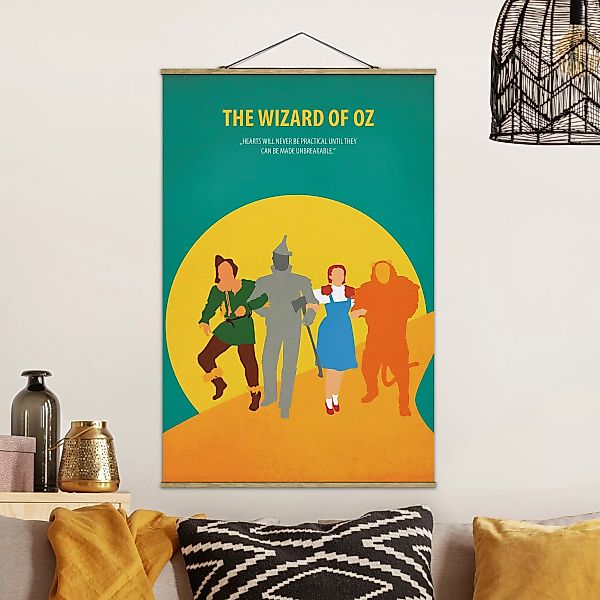 Stoffbild Kinderzimmer mit Posterleisten - Hochformat Filmposter The Wizard günstig online kaufen