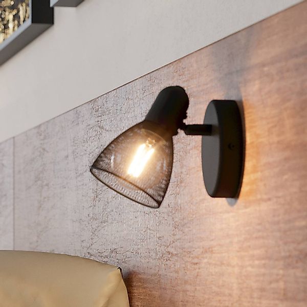 Wandstrahler Carovigno, Höhe 10,5 cm, schwarz, Stahl günstig online kaufen