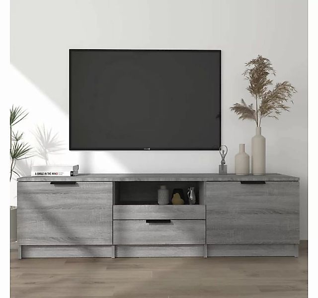 furnicato TV-Schrank Grau Sonoma 140x35x40 cm Holzwerkstoff günstig online kaufen