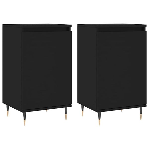 vidaXL Sideboards 2 Stk Schwarz 40x35x70 cm Holzwerkstoff 831039 günstig online kaufen