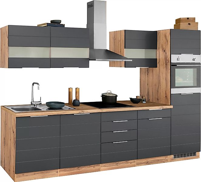Kochstation Küche »KS-Luhe«, 300 cm breit, wahlweise mit oder ohne E-Geräte günstig online kaufen