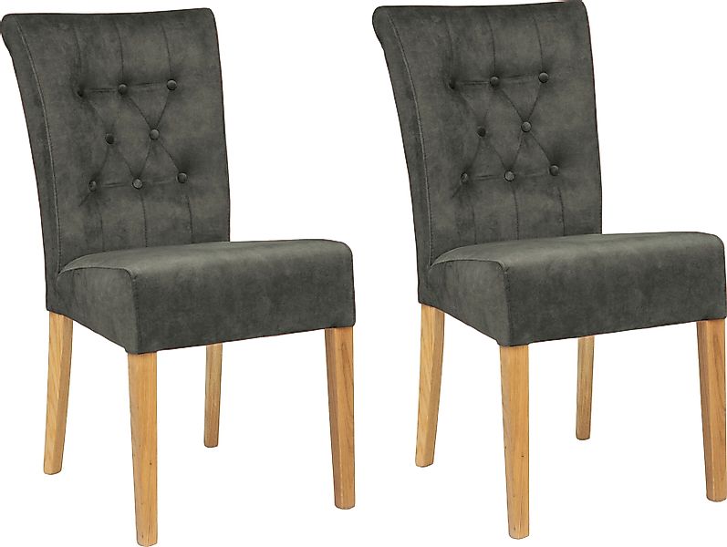 Home affaire Polsterstuhl »Queen«, (Set), 2 St., Samtvelours, Esszimmerstuh günstig online kaufen