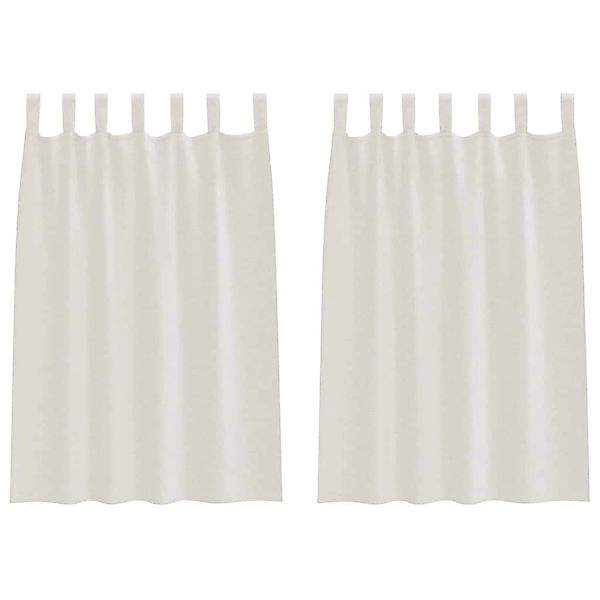 vidaXL Voile-Vorhänge 2 Stk Creme 140x140cm Polyester 4108037 günstig online kaufen