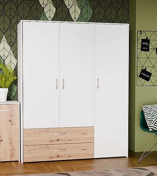 FORTE Drehtürenschrank "Culgoa", Drehtürenschrank, Stauraum, 2 Schubkästen, günstig online kaufen