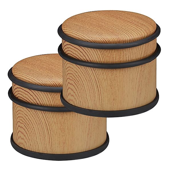 relaxdays Türstopper 2 x Türstopper Holzoptik günstig online kaufen