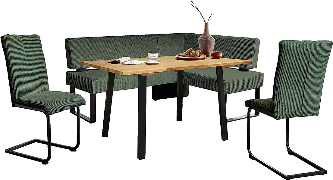Home affaire Eckbankgruppe »Oliver«, (Set, 4 tlg., 4-tlg), Eckbank mit Well günstig online kaufen