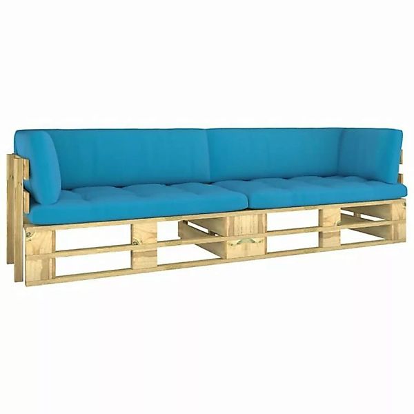 DOTMALL Big-Sofa 2-Sitzer-Palettensofa mit Kissen, grün imprägniertes Kiefe günstig online kaufen