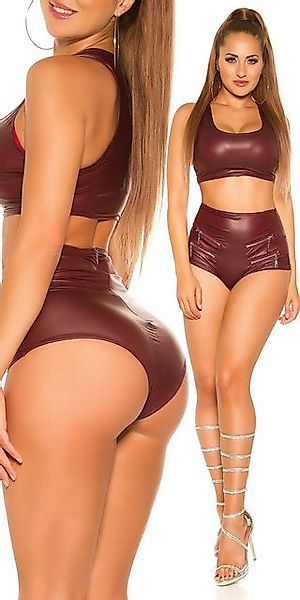 Koucla Hotpants mit Zips, Shorts Clubwear Wetlook Lederoptik günstig online kaufen