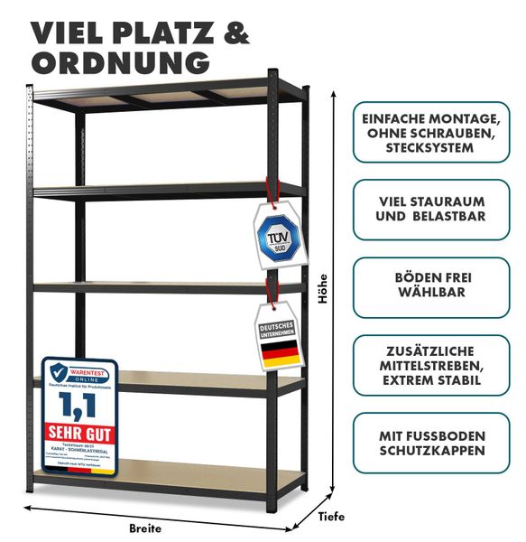 Karat Schwerlastregal Steckregal, Weitspannregal für Garage, günstig online kaufen