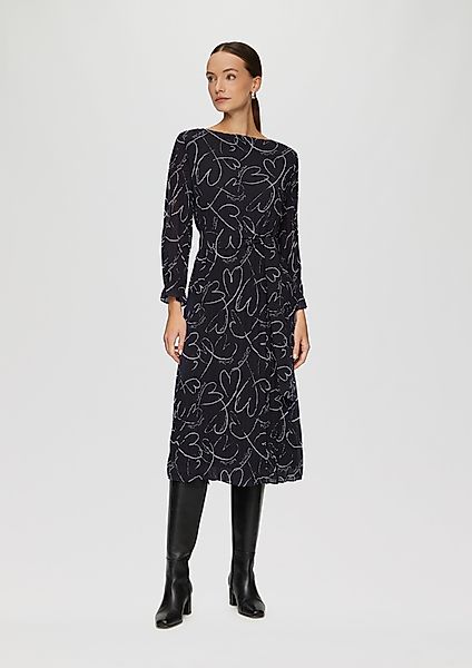 s.Oliver BLACK LABEL Maxikleid Plissee-Kleid mit günstig online kaufen