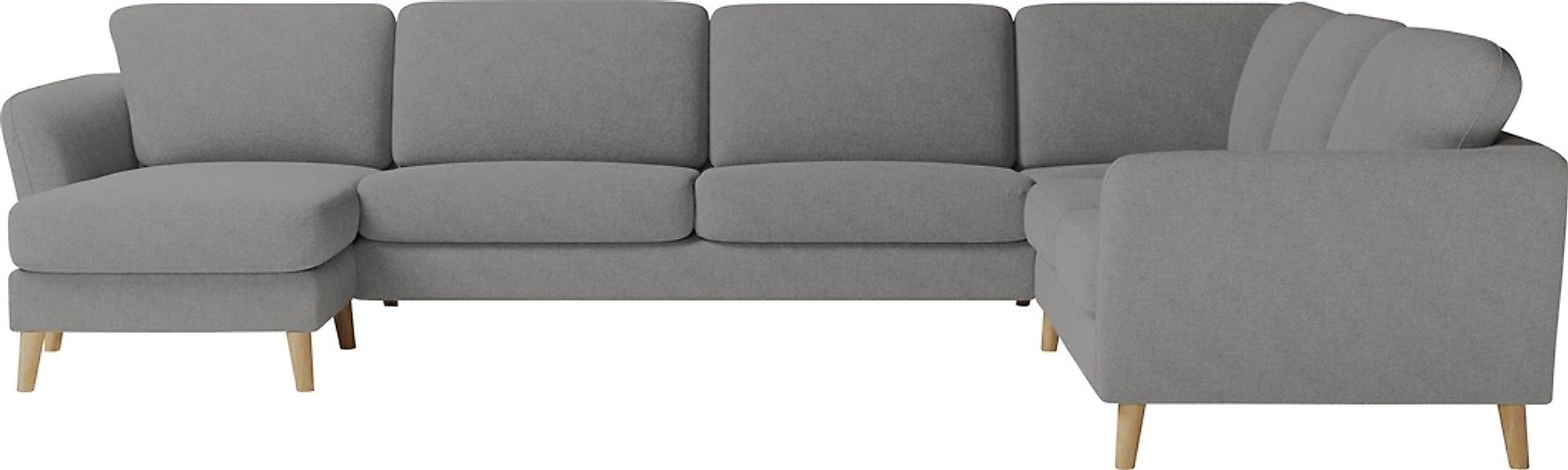 Home affaire Wohnlandschaft "MARSEILLE XXL 349cm, U-Form, Ottomane rechts/l günstig online kaufen