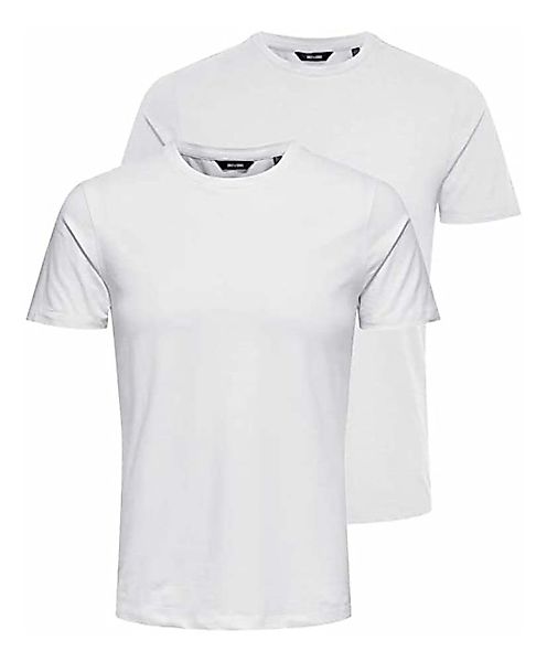 Only & Sons Herren Rundhals T-Shirt ONSBASIC - Slim Fit 2er Pack günstig online kaufen