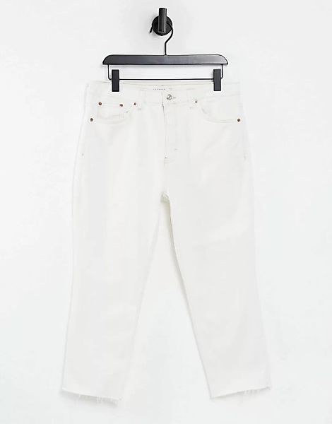 Topshop – Gerade geschnittene Jeans in gebrochenem Weiß günstig online kaufen