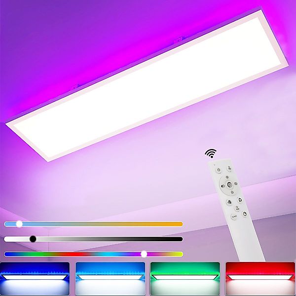 oyajia LED Deckenleuchte Ultraflach Deckenlampe 120x30cm, günstig online kaufen