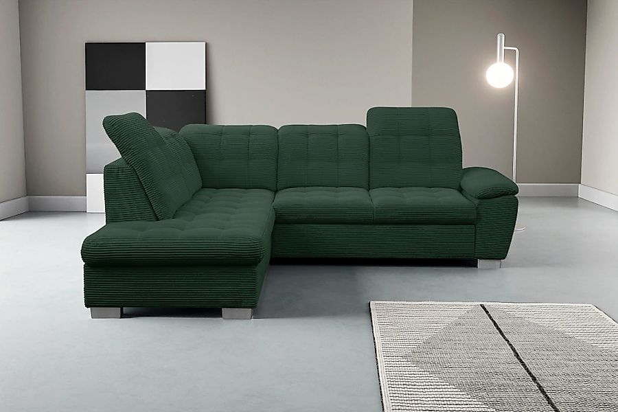 WERK2 Ecksofa "Bonny inkl. Kopfteilverstellung, Bettfunktion, Stauraum, L-F günstig online kaufen