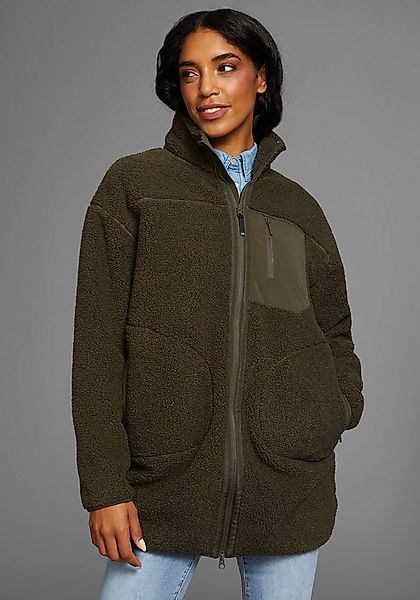 Polarino Fleecejacke Teddy Fleece Jacke, Oversize günstig online kaufen
