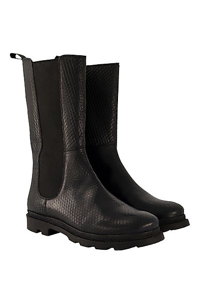 Ulla Popken Leder-Stiefeletten Schlangenprägung Zipper Weite günstig online kaufen