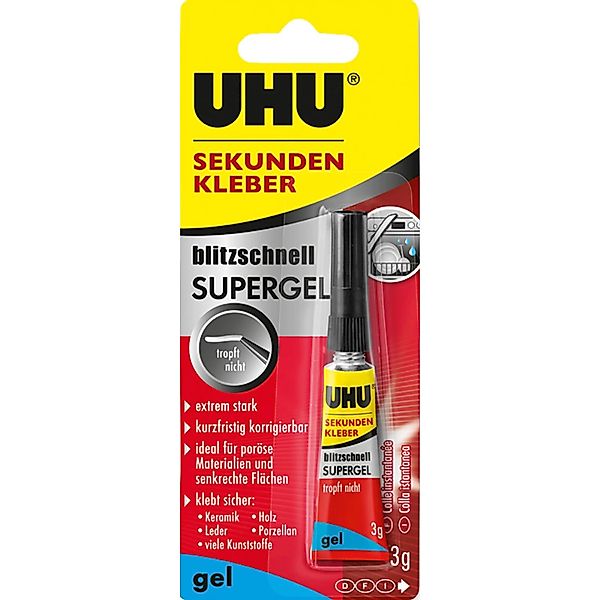 UHU Klebstoff UHU Sekundenkleber Blitzschnell Supergel günstig online kaufen