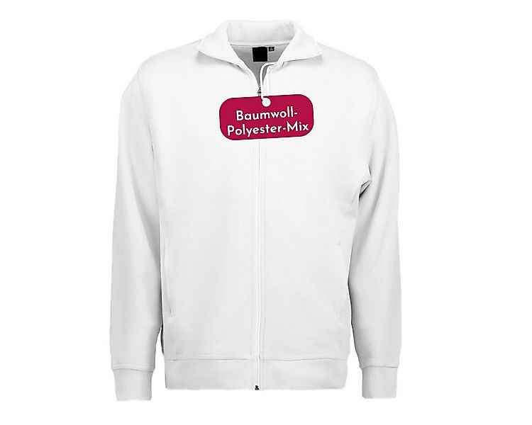 Clinotest Sweatjacke ohne Kapuze Unisex - 60% Baumwolle & 40% Polyester mit günstig online kaufen