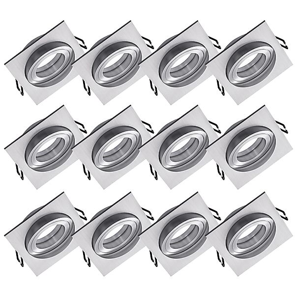 Oktaplex 12er Set Einbaustrahler Aluminium Lyon Schwenkbar für LED-Module D günstig online kaufen