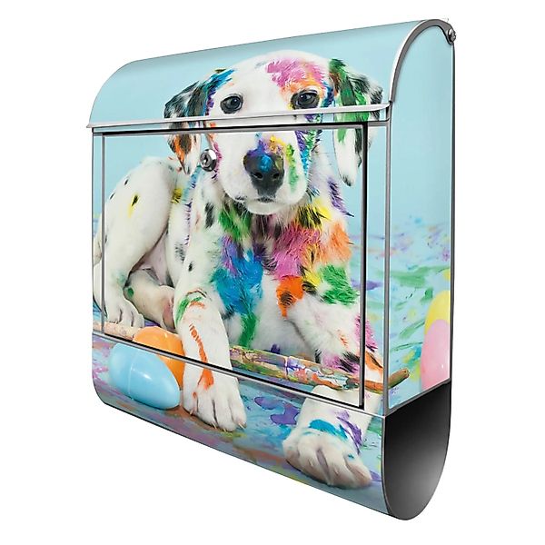 Banjado Design Briefkasten Silber Pulverbeschichtet 39x47x14cm 2 Schlüssel günstig online kaufen