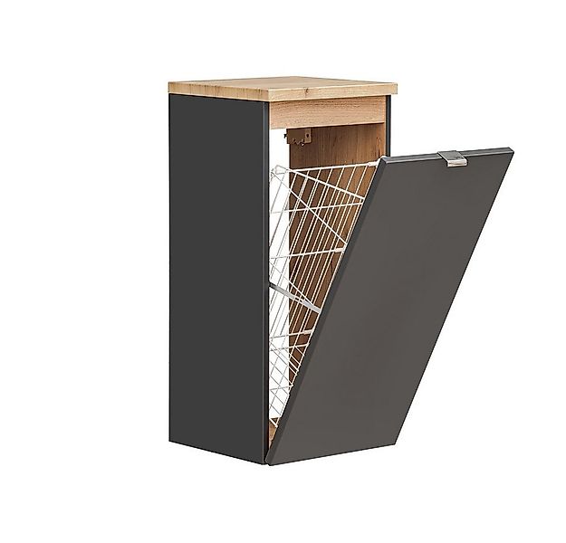 Lomadox Unterschrank TOSKANA-BLACK-56 Badezimmer Unterschrank Wäschekorb se günstig online kaufen