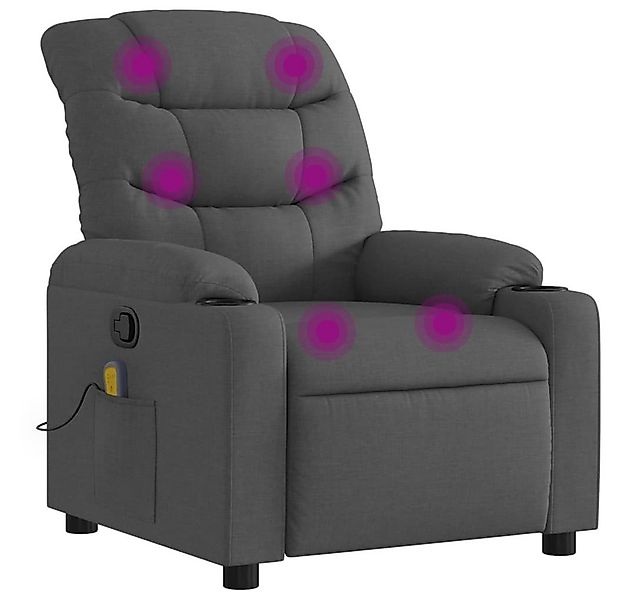 vidaXL Sessel Massage-Relaxsessel, Stoff, Dunkelgrau (1-St) günstig online kaufen
