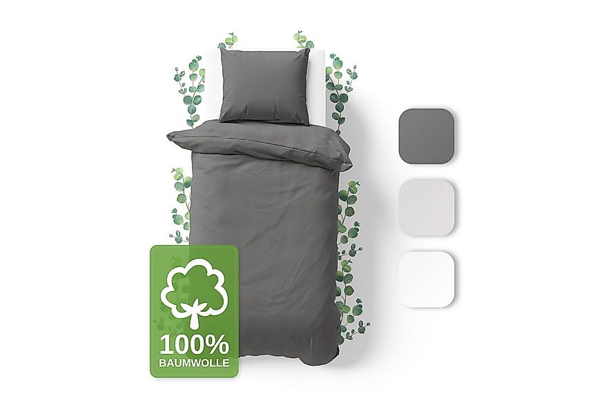 Jacobson Bettwäsche Set - 100% Baumwolle, Perkal, 2 teilig, Erhältlich in d günstig online kaufen