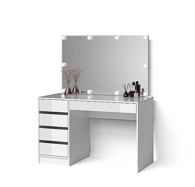 Livinity® Schminktisch Imola, Weiß, 120 cm mit LED Beleuchtung (1-St) günstig online kaufen